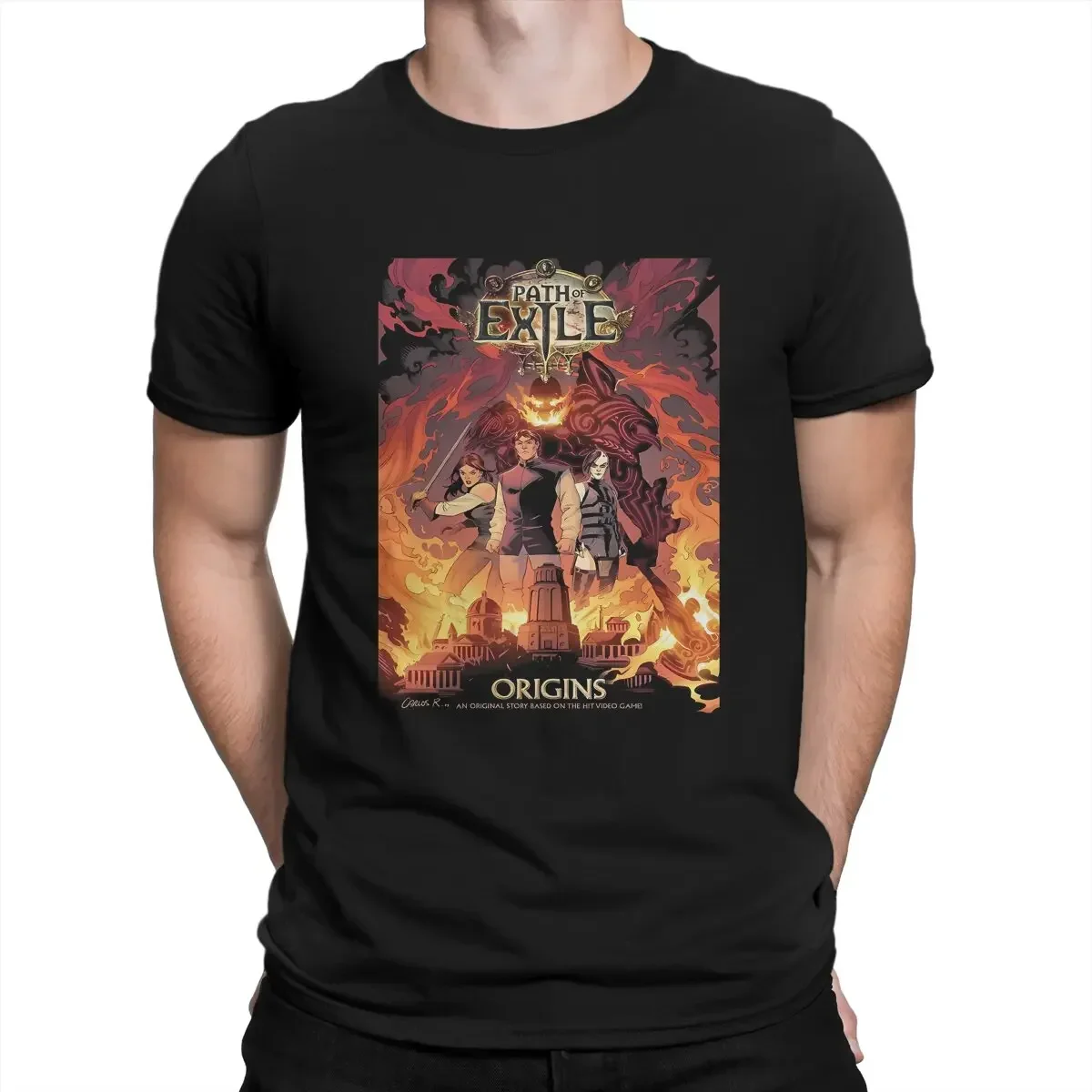 Origins T-Shirts Men Path Of Exile Fashion 100% Cotton Tees O Neck Short Sleeve T Shirts Printed Clothes