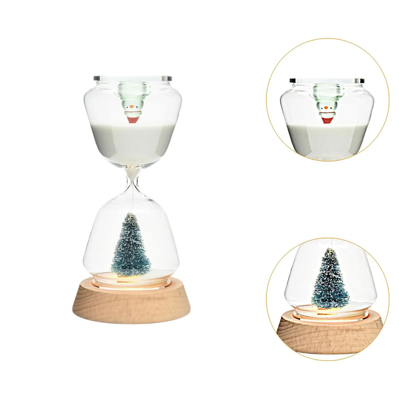 Hourglass Timer Night Light Cute Hour Glasses for School Children Christmas
