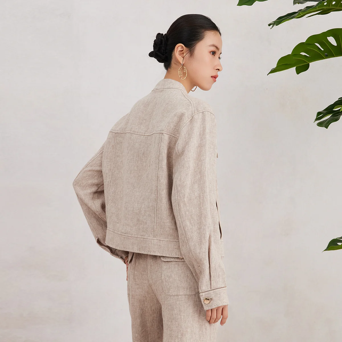 K3053W High quality luxury women\'s clothing for spring and summer, French linen jacket
