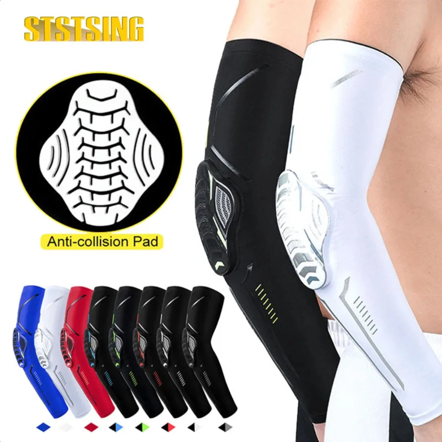 

1Pcs Men's Elbow Pads Bicycle Riding Outdoor Protection Ski Motorcycle Arm Guard Basketball Football Sports Elbow Pads