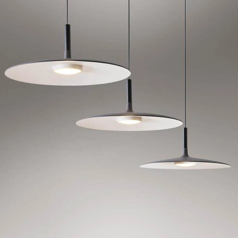 Luces colgantes nórdicas, lámparas LED de techo minimalistas modernas, OVNI, de lujo, personalidad creativa, cafetería, Bar de una sola cabeza