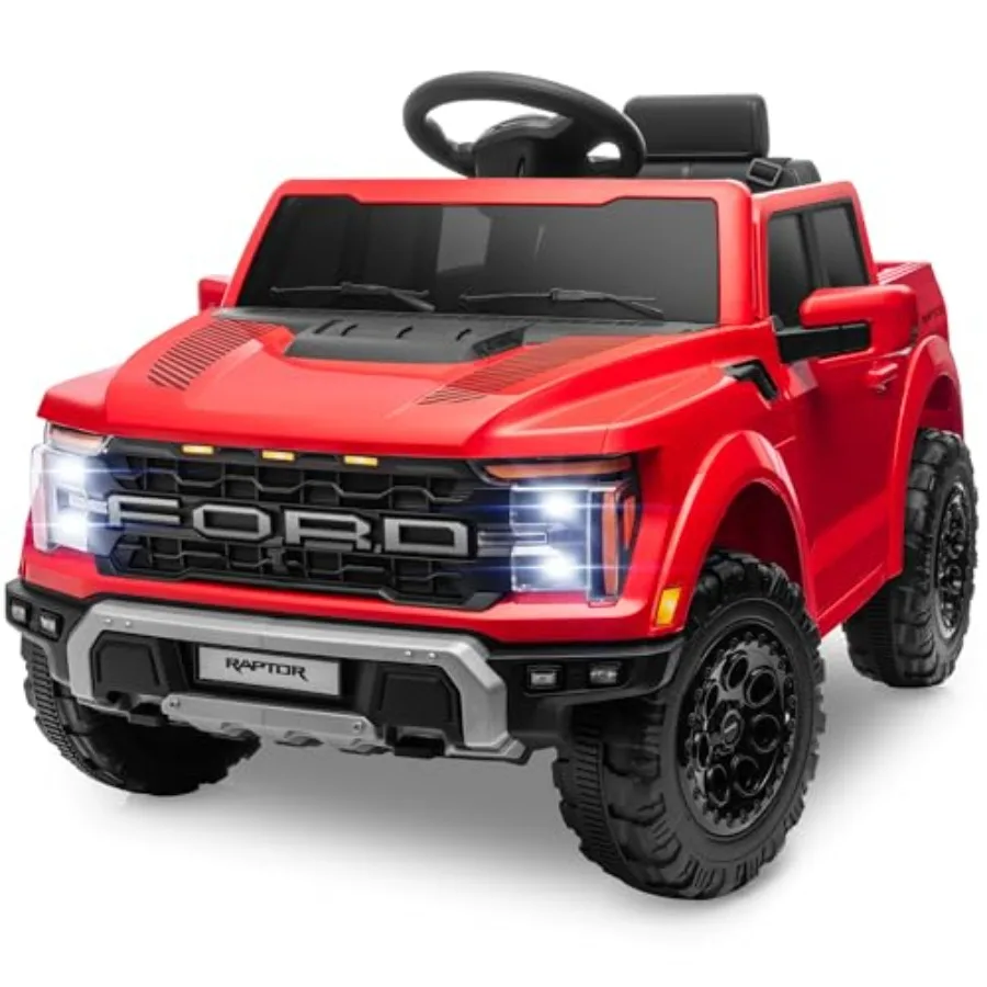 12V Licensed Kids Ride On Truck, Electric Toy Car for Children w/Parent Remote Control, LED Lights, Bluetooth, Battery-Powered R