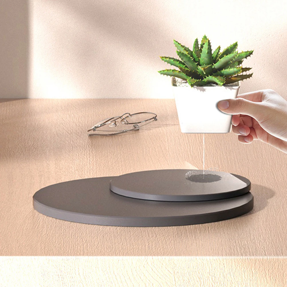 

2pcs Diatomite Mat Diatomite Planter Mat Non-Slip Absorbent Plant Pad Water Catcher Tray Desktop Coffee Table Use