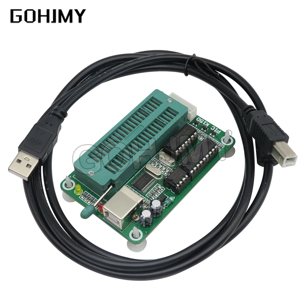 GOHJMY PIC K150 Programador ICSP USB Programación automática Desarrollo Microcontrolador + Cable USB ICSP de 30 CM