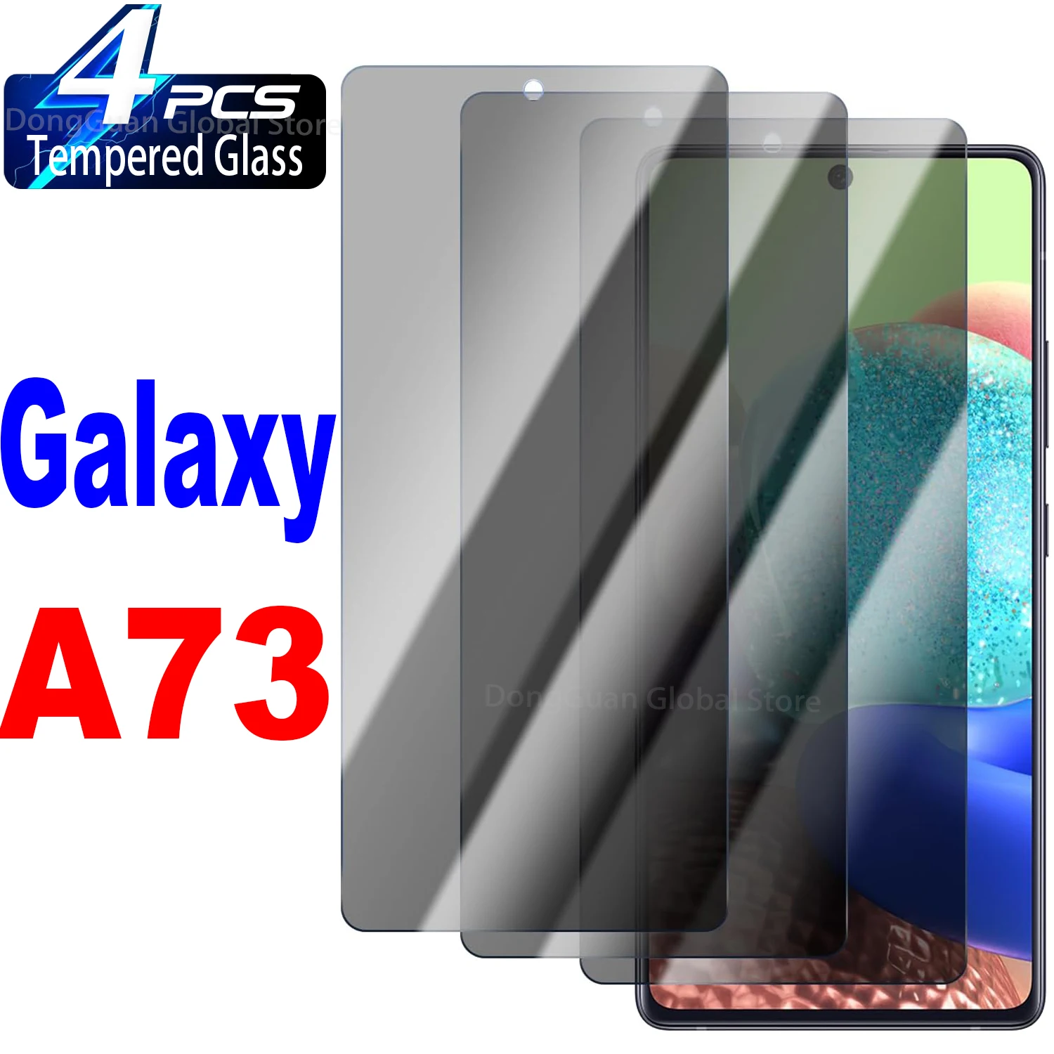 

For Samsung Galaxy A73 Anti Spy Tempered Glass Protector Privacy Screen Film