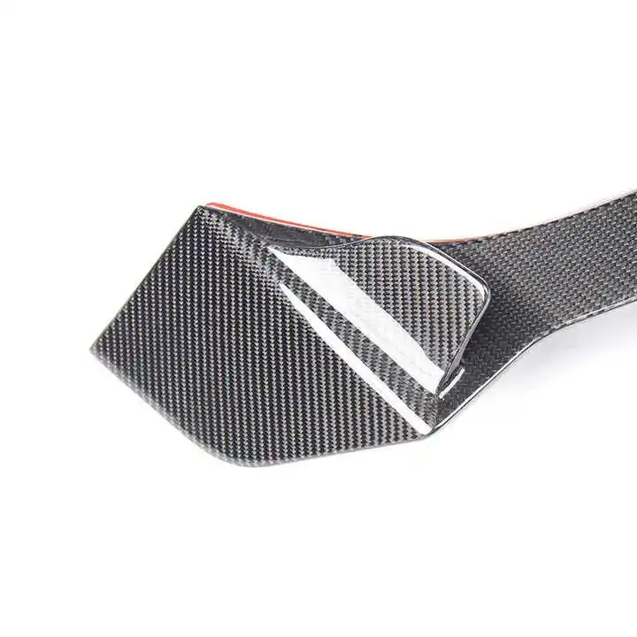 For New Dry Carbon Fiber Body Kit Front Bumper Lip Spoiler Splitter