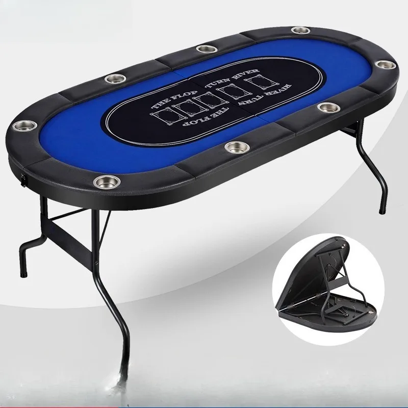 8-Person poker table baccarat size point chess table chips POKER foldable table