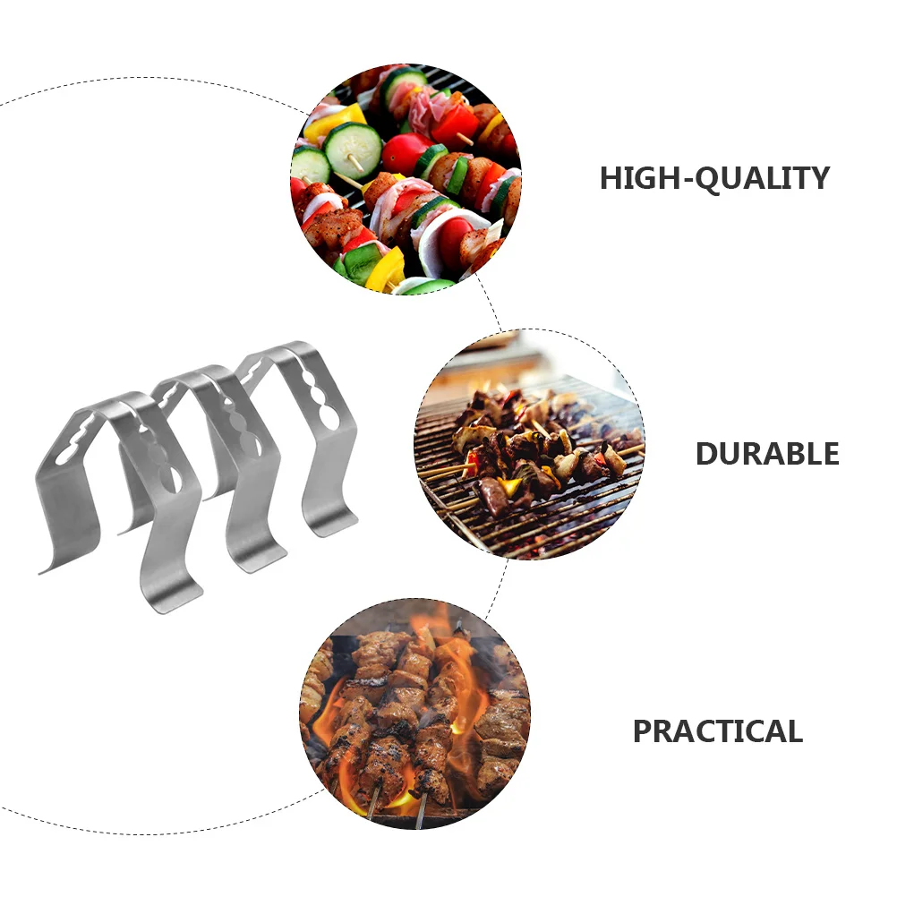 

3 шт., зажимы для датчика температуры, держатель термометра для мяса из нержавеющей стали, гибкие аксессуары для гриля для барбекю, универсальные аксессуары для курильщика