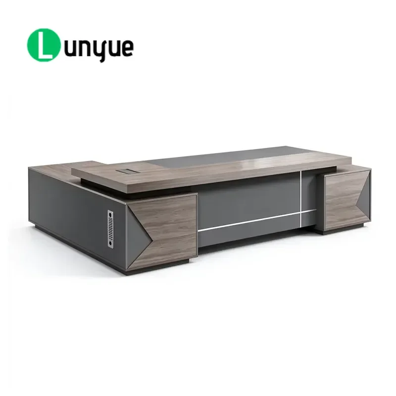 New Modern Luxury Multi Functional Wooden Panel Standing Desk Easy To Assemble For Home Workstation Boss Manager Office