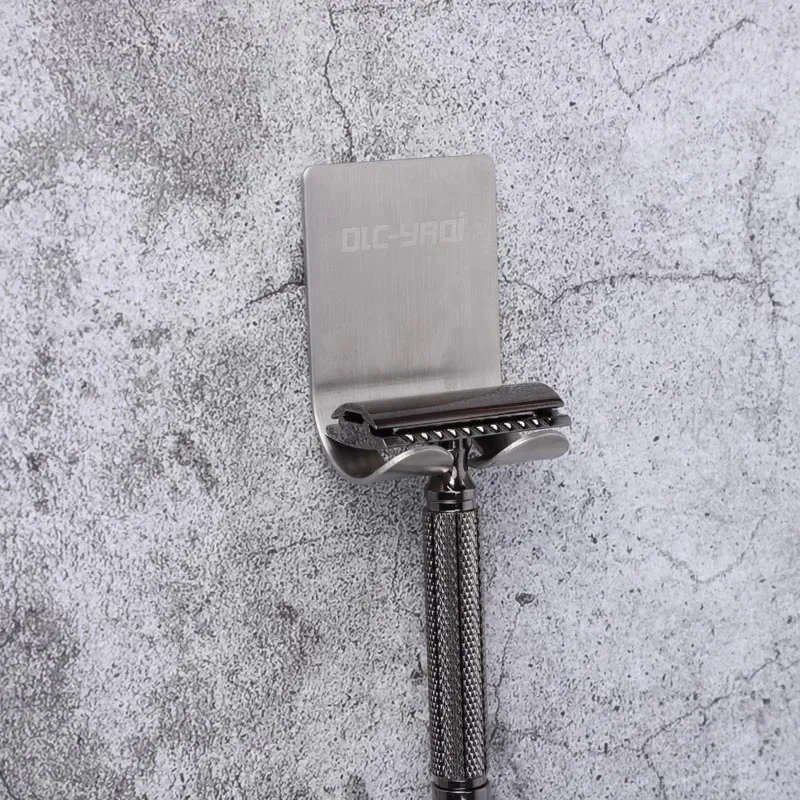 YAQI New Minimalism 1Pcs Razor Stainless Steel Holder Men Shaving Shaver Shelf Bathroom Razor Wall Storage Hook Kitchen Hang