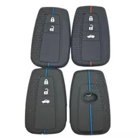 For Toyota Prius Camry Corolla Avalon CHR RAV4 Land Cruiser Prado Silicone Car Key Cover Accessories Rubber Case Protector Shell