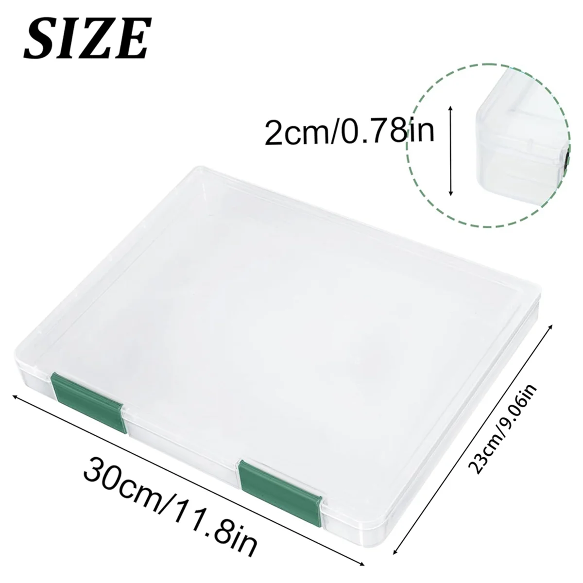 4PCS A4 File Portable Project Case,Portable A4 File Box Plastic Scrapbook Paper Storage Box for 8.5x11Inch Letter Paper