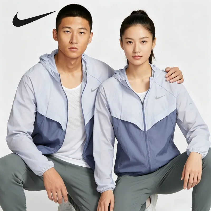 Nike Woven Solid Plain Woven Jacket Spring Autumn Basic Minimal Simple Daily Layer Outer CoatHV4549-057 1PCS