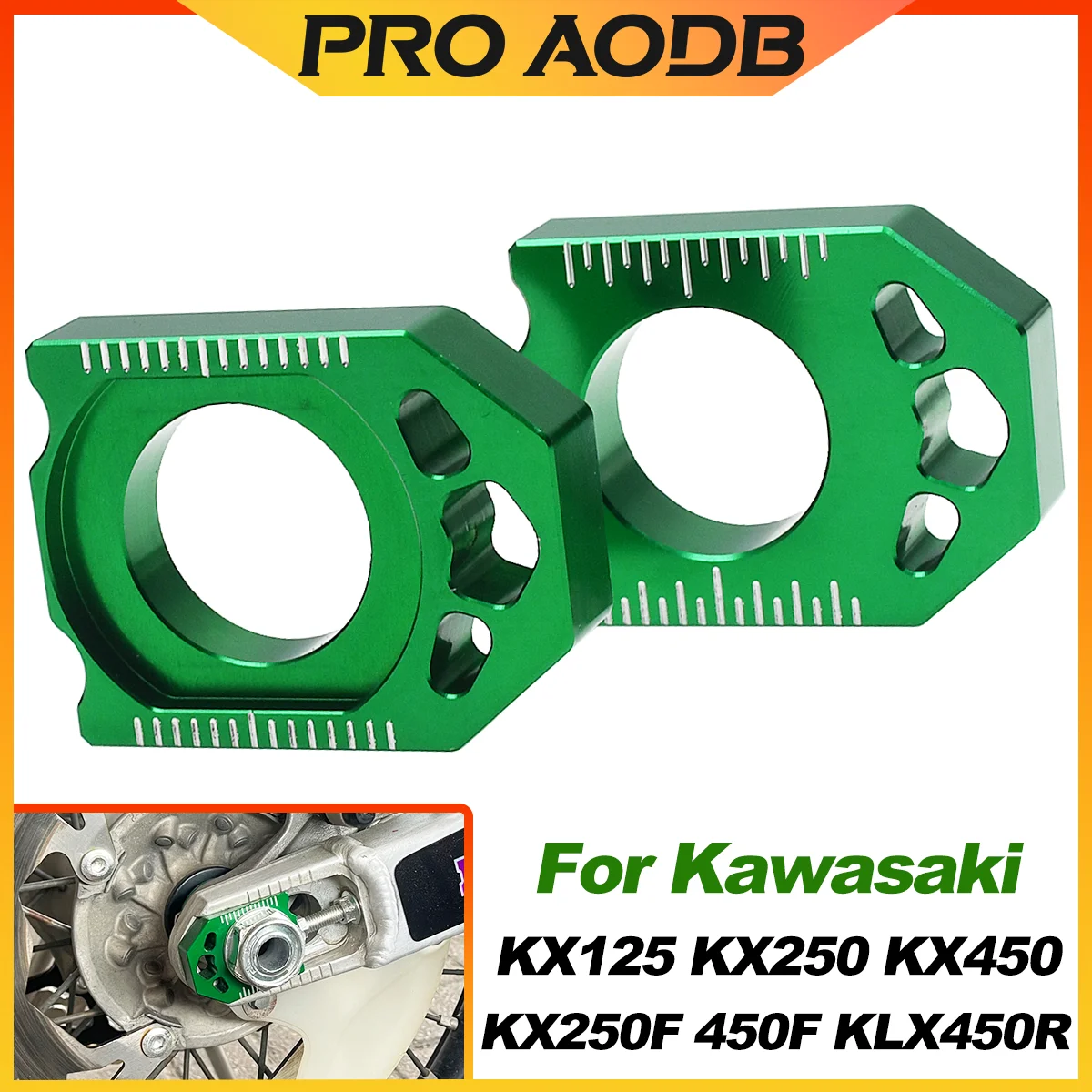 CNC Achse Blöcke Kette Teller Spanner Für Kawasaki KX125 KX250 KX450 KX250F KX450F KLX450R Für Suzuki RMZ250 RMZ450 RMX450Z