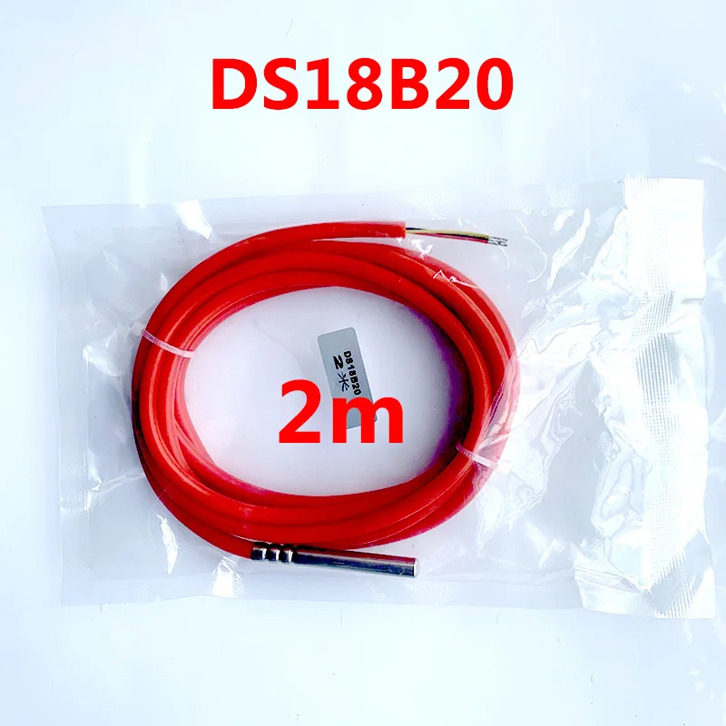 Imagem -06 - Impermeável Sensor de Temperatura Digital Sonda de Aço Inoxidável Cabo Silicone mm 50 mm 18b20 1m 2m 3m 5m Ds18b20