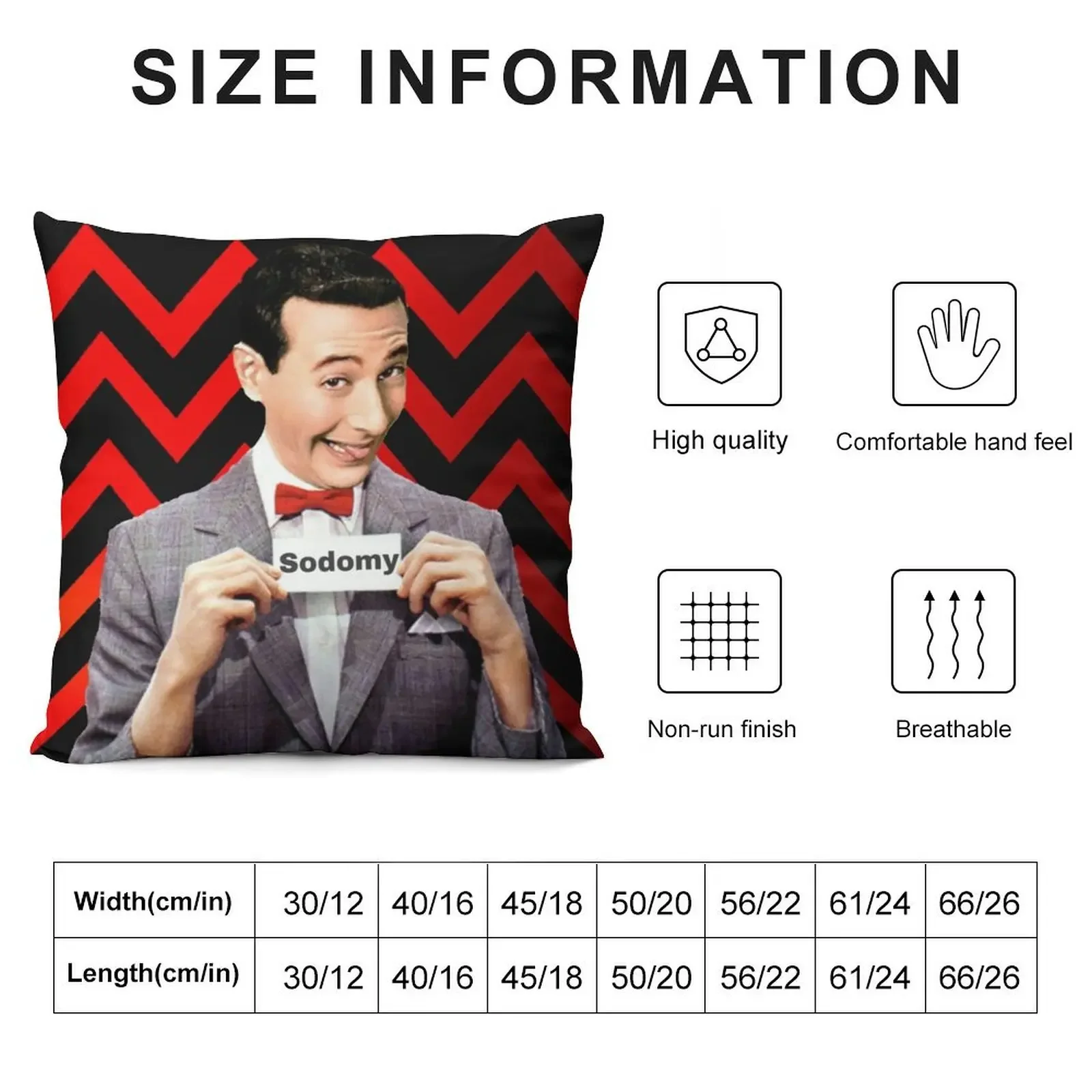 Pee Wee Herman- Sodomy Throw Pillow Christmas Pillows christmas supplies Decorative Cushions For Luxury Sofa pillow