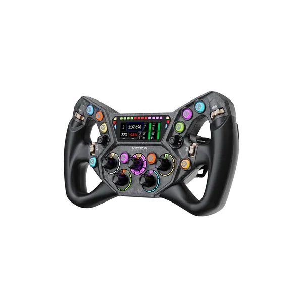 For MOZA KS Pro Steering Wheel Features A Customizable High-definition Display Lightweight Carbon Fiber Reinforced Structure
