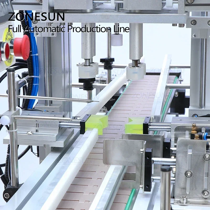 ZONESUN ZS-FAL90 Máquina automática de etiquetado y tapado de llenado de bebidas líquidas de botellas de plástico redondas para línea de producción