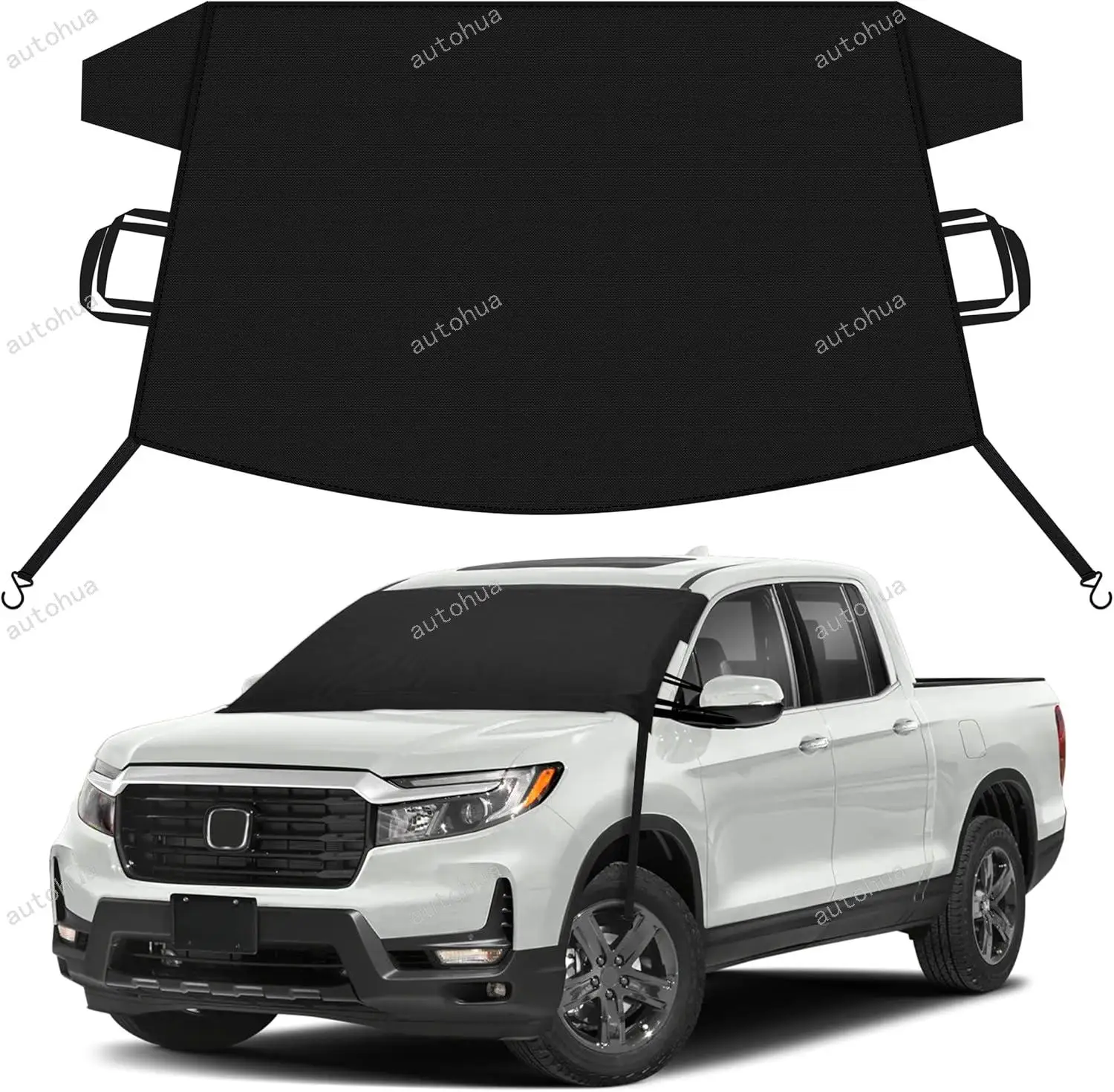 

Car Snow Cover for Honda Ridgeline Windshield Cover for Ice Snow with Heavy-Duty 600D Oxford Car Cover, Waterproof & Anti-Slip,