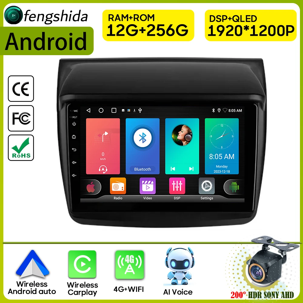 

Car Radio Carplay For Mitsubishi Pajero Sport 2 L200 Triton 2008 - 2016 Navigation GPS Android Auto Stereo 4G Wifi Video No 2din