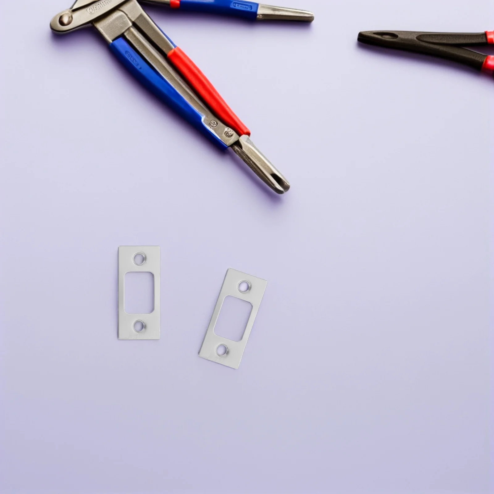 8 قطع من لوحة حماية قفل الباب: لوحة سترايك شديدة التحمل من الفولاذ المقاوم للصدأ لتشغيل مزلاج سلس - مثالية للجزء الخارجي الداخلي