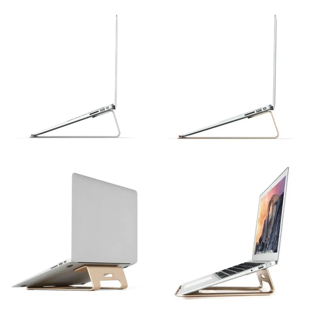 Y1UB Cooling Aluminum Laptop PC Stand for Macbook Air Vertical Base Holder Bracket for 15 Inch Notebook PC Cooler