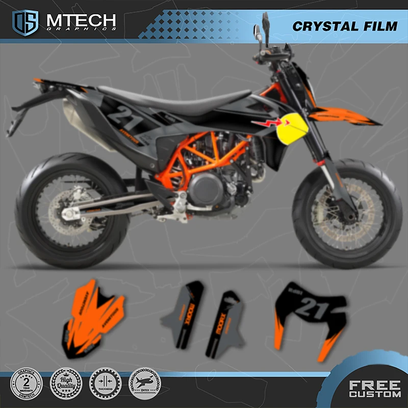 

DSMTECH Custom Motorcycle Graphics For KTM 2019 2021 2022 SMC-R 690 19-21 SMC-R Enduro Decals Stickers Kits 004