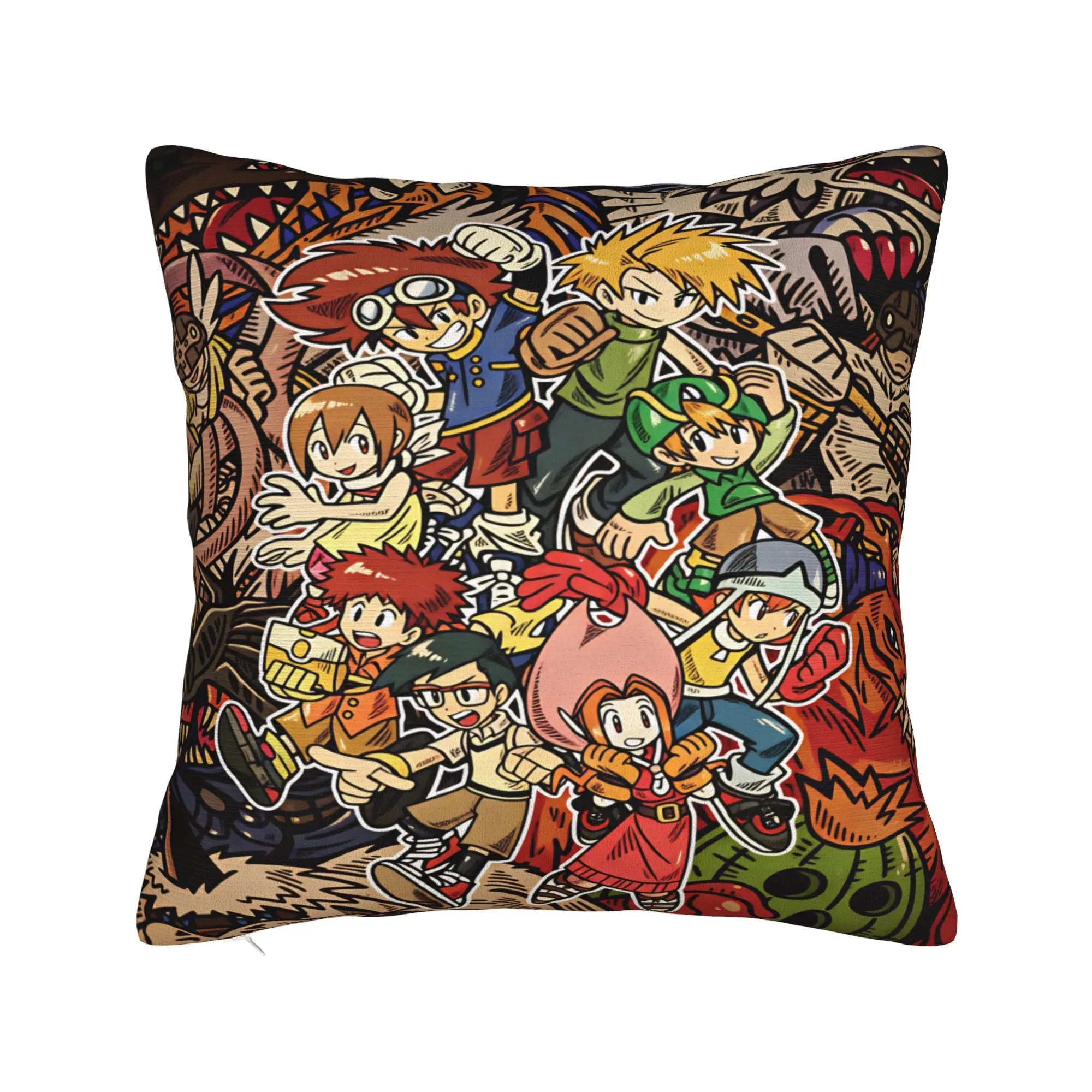 Digimons Pillow Case  Comfy Pillow Cover Cute Funny Cushion Cover For Sofa Home Decoration