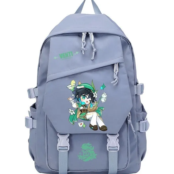حقيبة ظهر Genshin Impact Maple Leaf Wan Ye Zhong Li Collaboration Anime للبنين والبنات وطلاب المدارس المتوسطة والثانوية كبيرة ANI