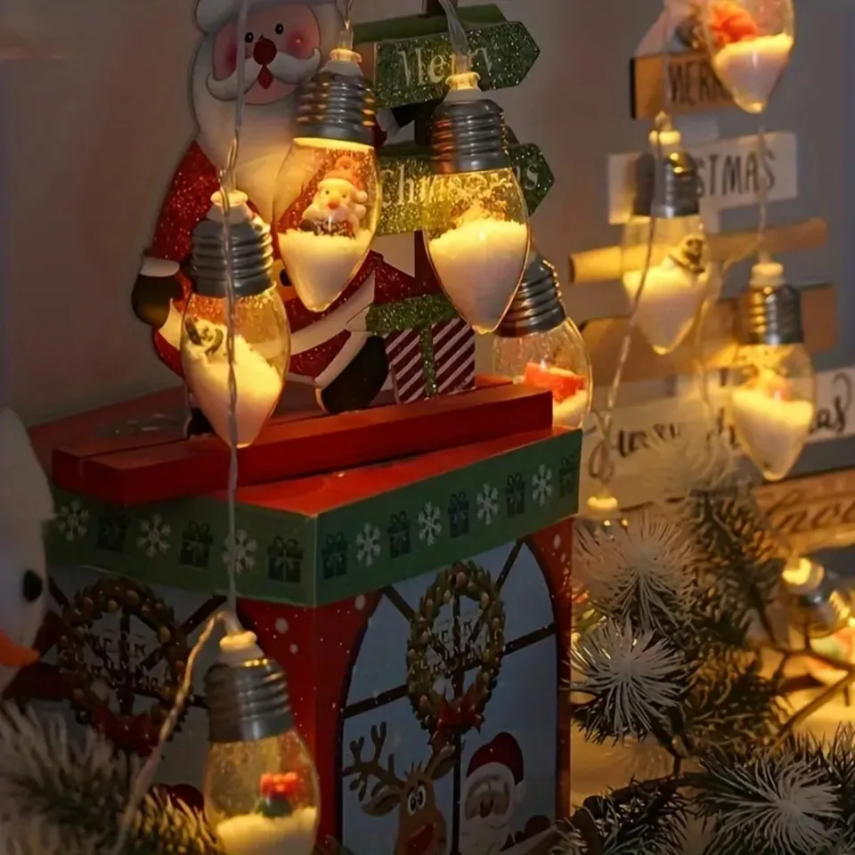 LED Christmas Snowball Clear Bulb String Lights