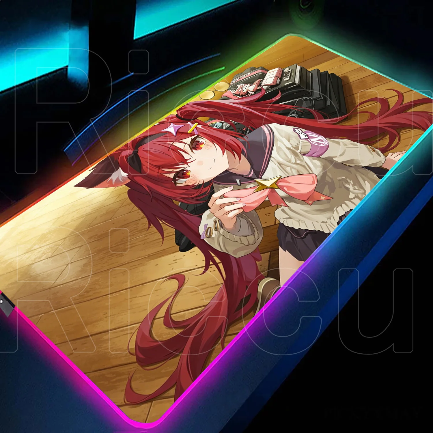 RGB Popular Game Neverness to Everness MousePad LED Table Mats Backlit Locking Edge Aesthetic Decoration Desk Rug PC Accessories