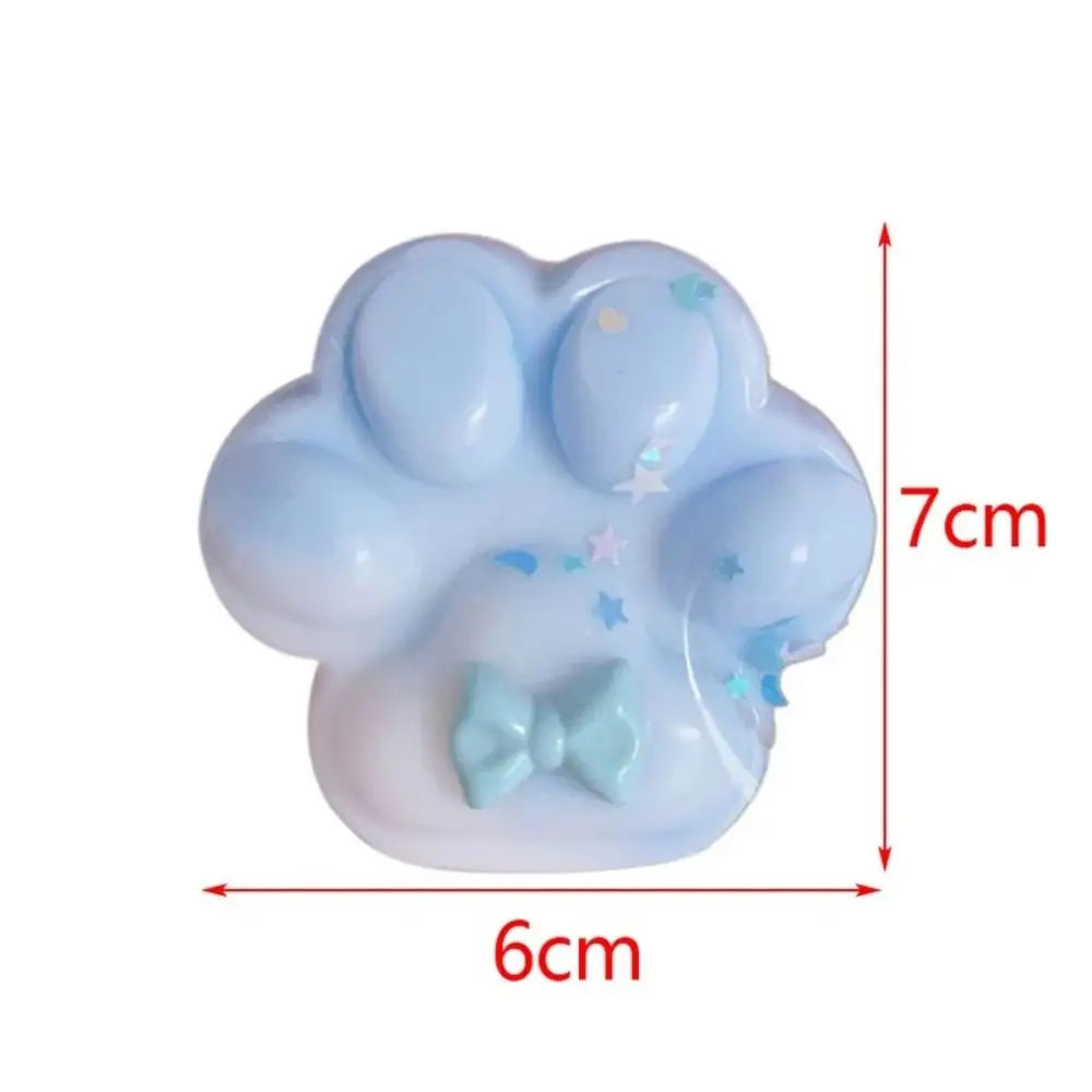 노벨티 고양이 발 미니 고양이 발 짜기 장난감, 감각 장난감, TPR 만화 피젯 장난감, 실리콘 3D 핀치 감압 장난감, 어린이 까다로운 인형