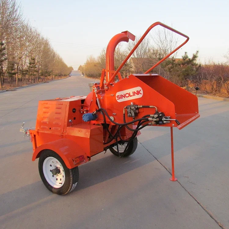 ATV garden wood chipper forestry machine shidder max chipping diameter engine log chipping machine