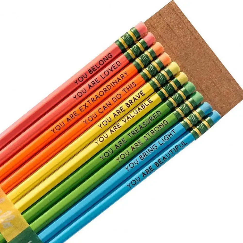 Inspirational Pencils Instilling Pencils Boost Inspire Success with Fun Personalized Pencils for Students 10pcs Inspirational