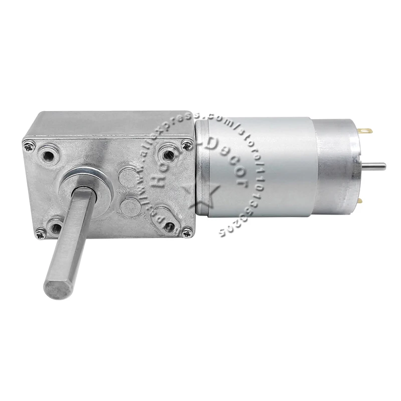 1pcs DC12V/24V Length Shaft Large Torque Turbo Worm Gear Motor with Full Metal Gearbox A5840-555