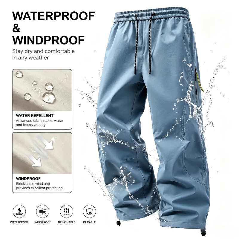 Men's Outdoor Mountaineering Hiking Fishing Straight Leg Pants Fashion Trend Versatile Loose Sports and Leisure Multi Pack Pants