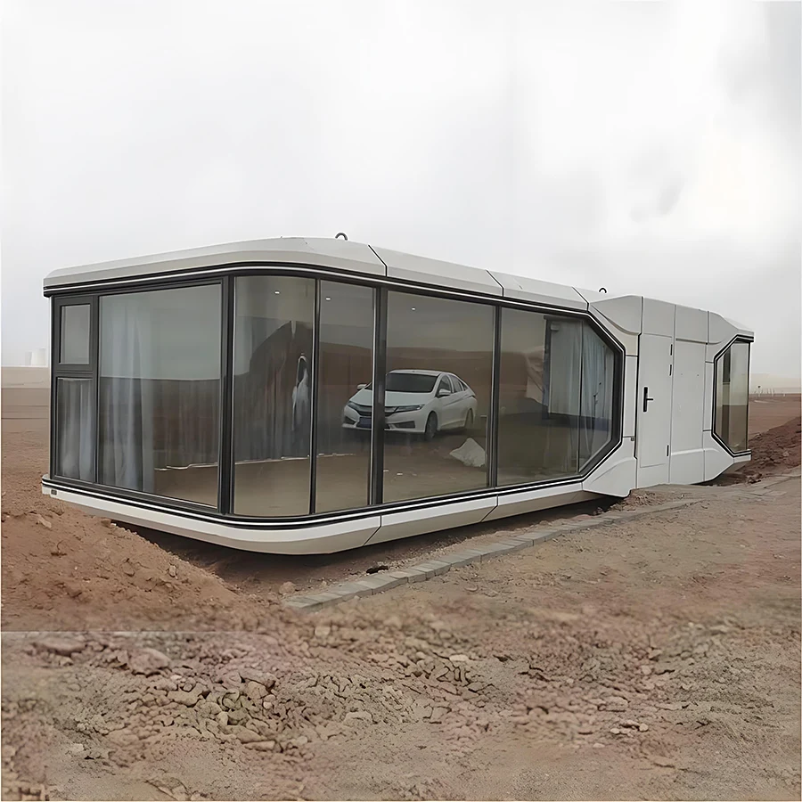 Fireproof Ready House for Mobile Housing Steel Structure Waterproof Modular Residential Prefabricated Houses Space Capsule Home