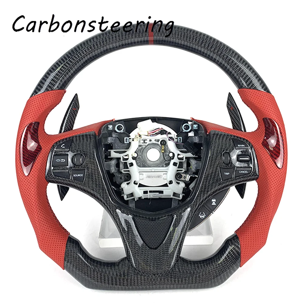 Cars accessories for Honda Customized carbon fiber steering wheel for Honda Acura TLX/TSX 2012-2018 LED display can be custom