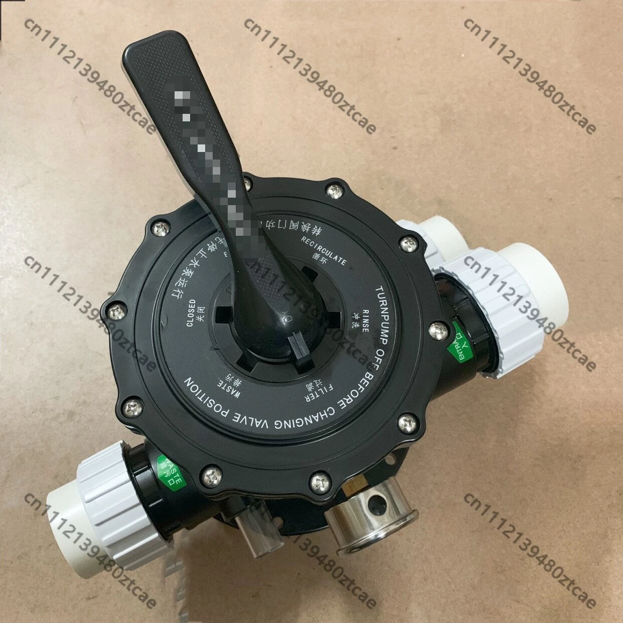 Universal 2 Inch Top Mount 6 Way Multiport Valve Head Spare Parts For Multi-size Swimming Pool Sand Filter Maintenance Fittings