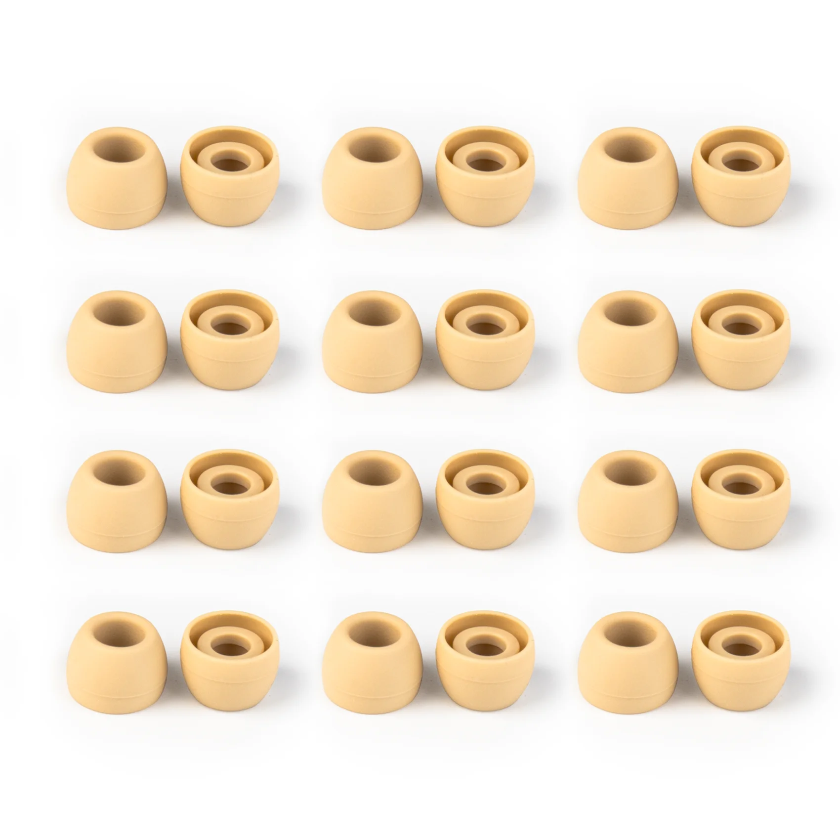 KBEAR Kaffee-Ohrstöpsel (S/M/L/XS), weiche Silikon-Ersatz-Ohrstöpsel, transparente Kaffee-Ohrhörer, Ersatz-Ohrpolster für KBEAR KZ-Kopfhörer