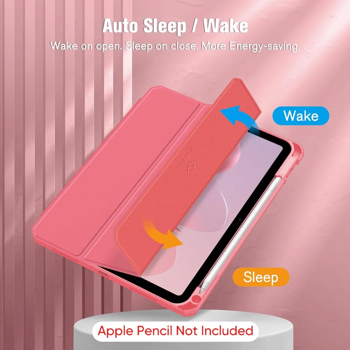 Generation 11 Inch (2025), iPad 10th Generation 10.9 Inch (2022) - Shockproof Cover with Clear Transparent Back Shell Pink