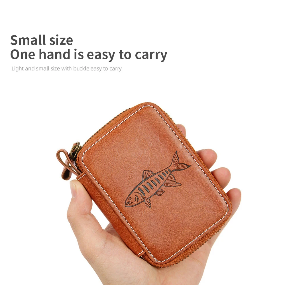 New Fishing Spinner Spoon Lure Bag Portable PU Lure Bait Wallet Bag Waterproof Storage Case Accesories For Fishing Bag Pesca