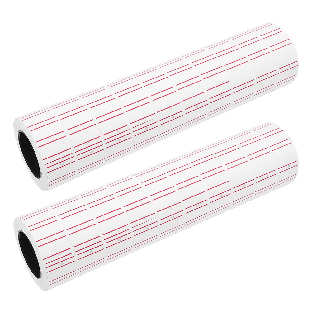 

20 Rolls Self Adhesive Price Label Paper for Commerce Crisp Printing Strong Adhesion Convenient Tear-Off Supermarket Retail