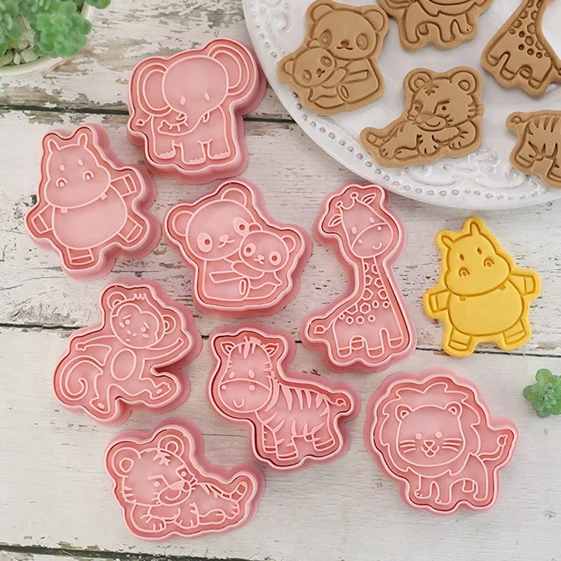 Jungle Safari Animal Cookie Cutter Mold DIY Cake Tools Jungle Birthday Party Decoration Kids Safari Party Supplies Baby Shower