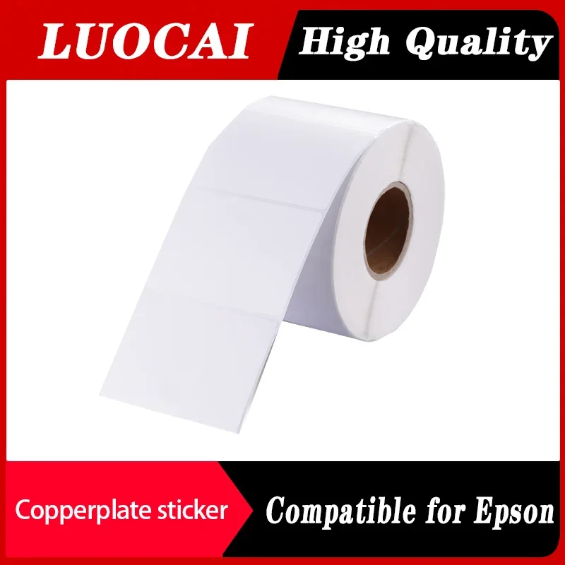 Waterproof Polypropylene 30 40 50 60 70 80 90 100mm Vinyl Thermal Transfer Carbon Printer Label Blank White PP Stickers in Roll