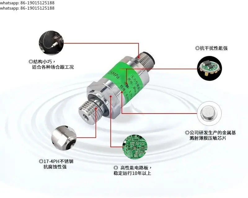 Smart pressure sensor accessories 40MPa air pressure, water pressure, oil pressure, pressure transmitter