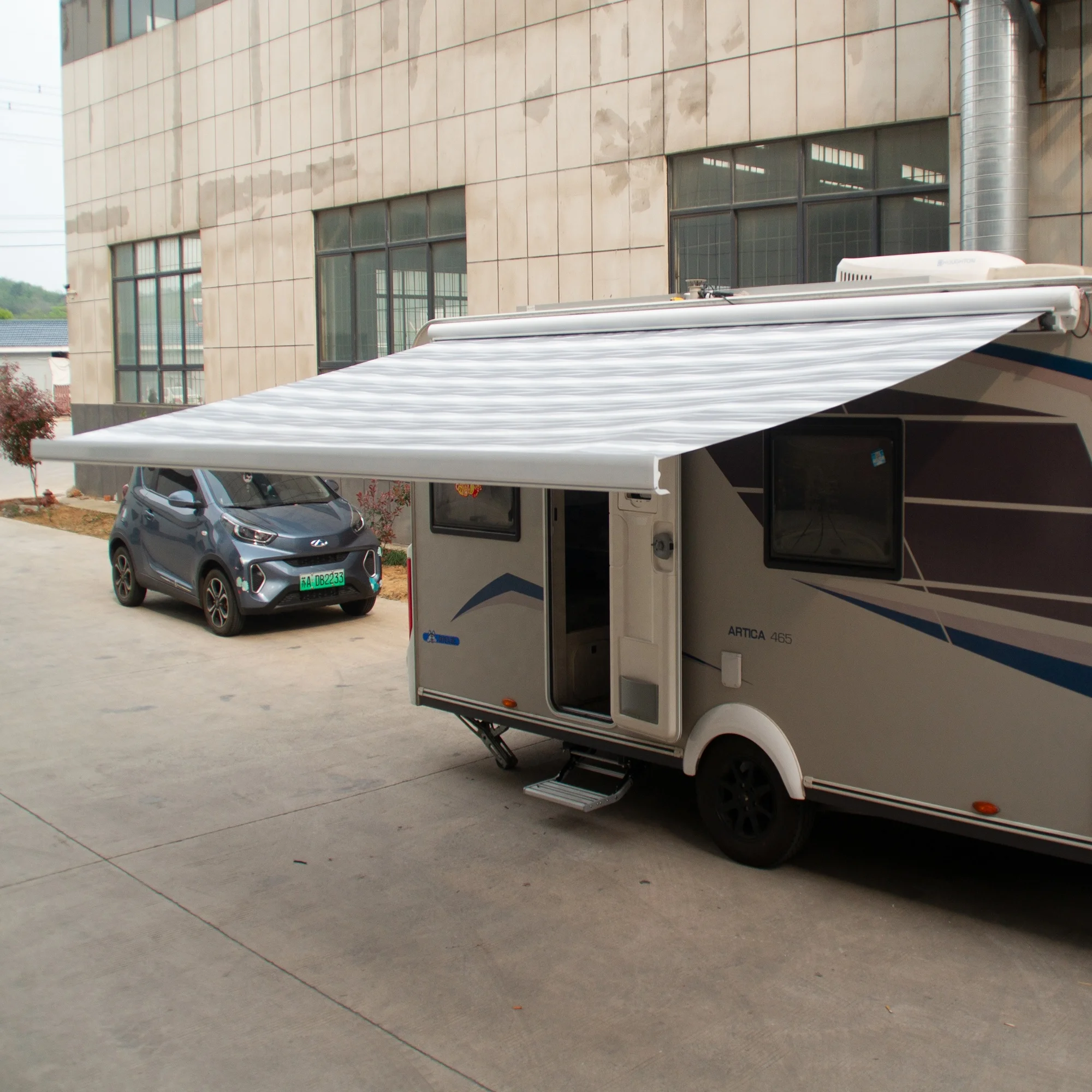 Soleflex S30 Manual Cassette RV Side Awning Camper Tents Sun Shade Caravan With Lights