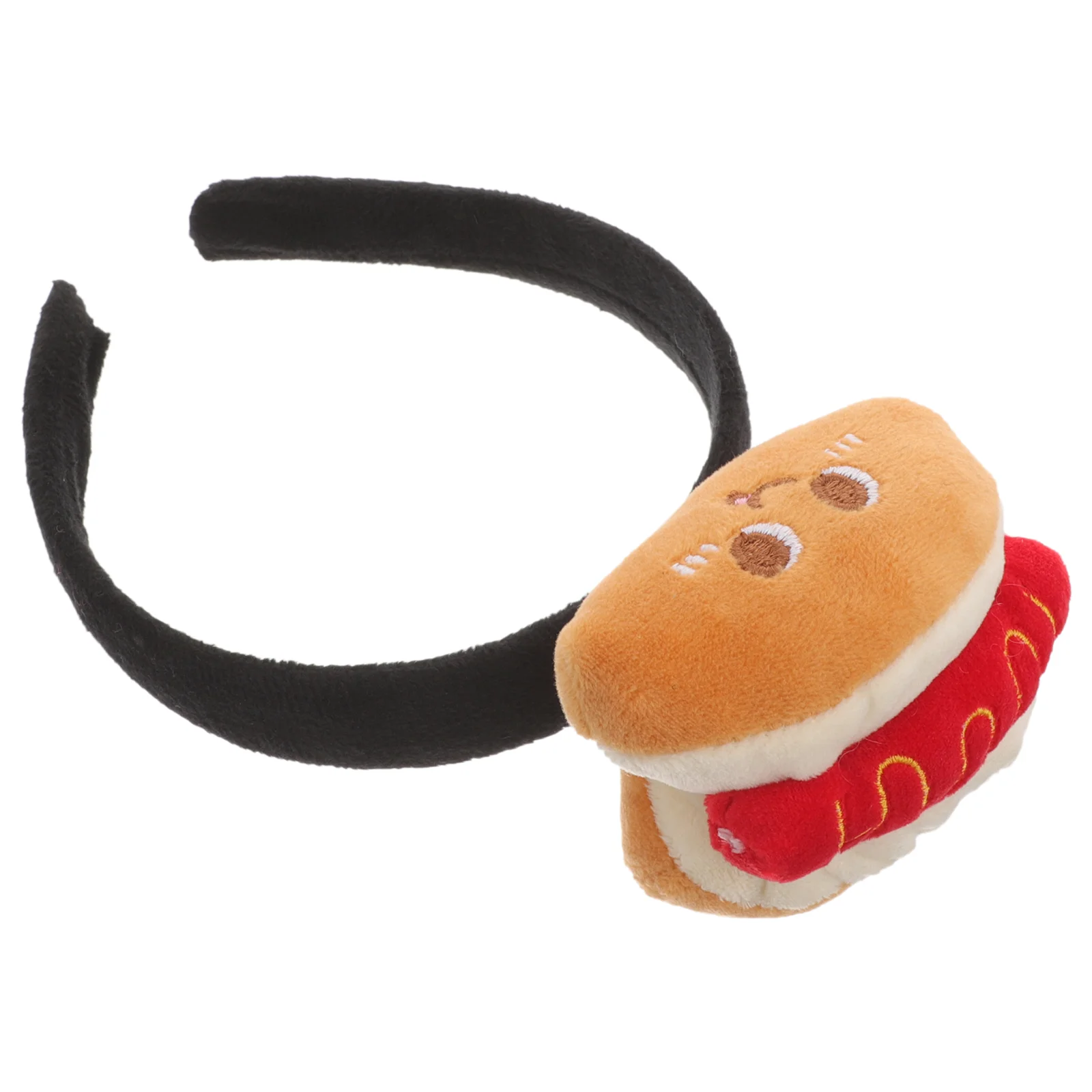 Cartoon Personality Funny Hot Dog Head Button Band Headband Headgear Headpiece Fabric Party Headbands for Women Child