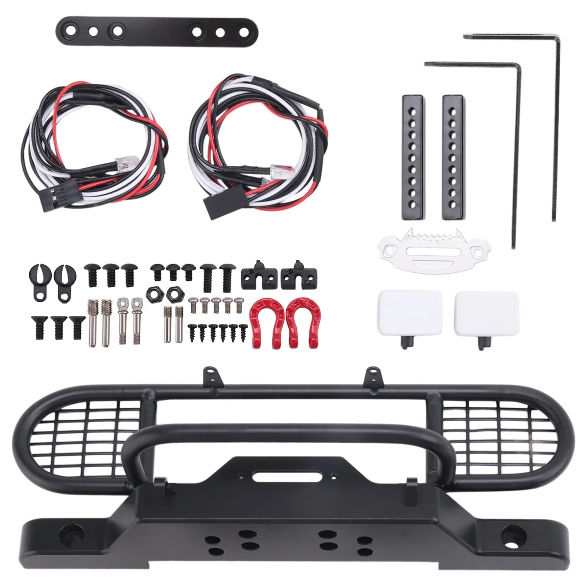 

A68T for TRX4 Metal Front Camel Trophy Bumper with Light for 1/10 RC Crawler Car TRX4 -4