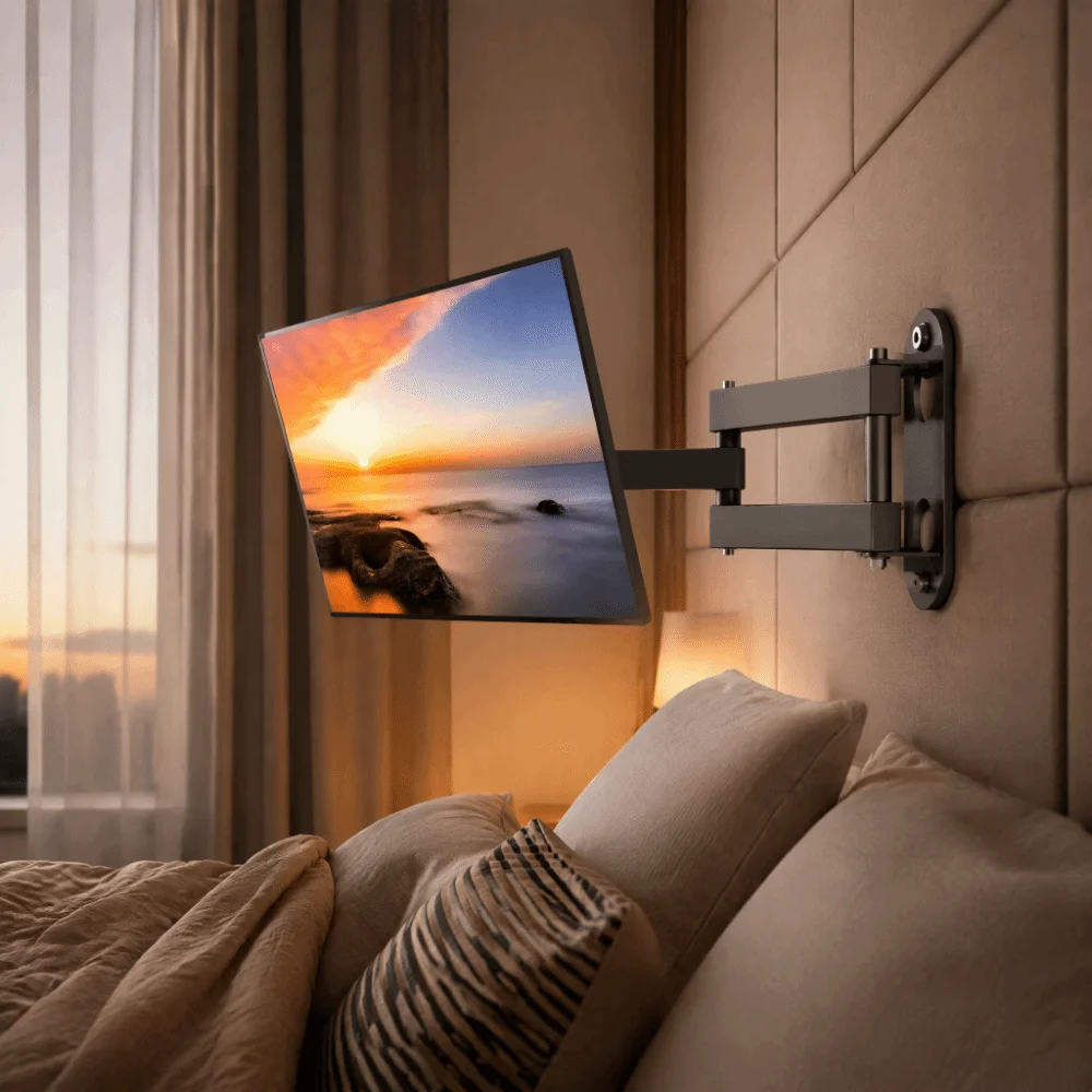 360 Degree Rotation TV Wall Mount Bracket Swivel Function Adjustable Rotating Arm Articulating TV Wall Mount Extension Arm